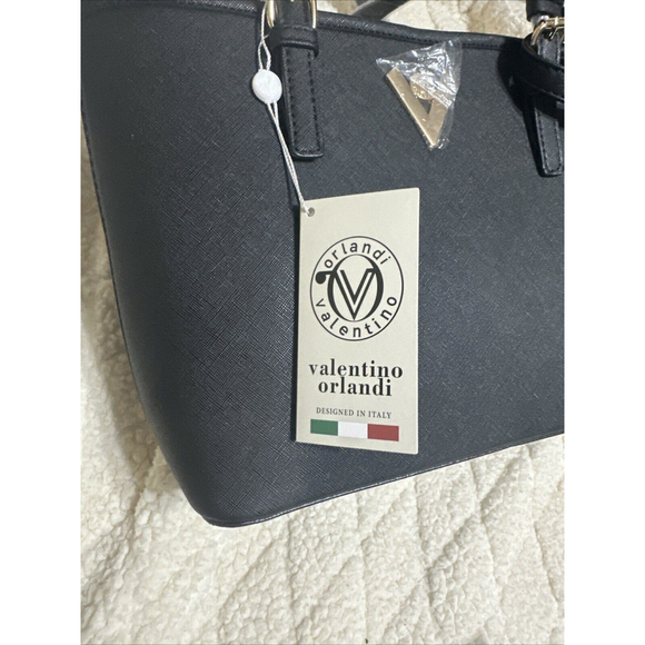 Valentino Orlandi Black Tote Bag With Wallet New with Tags MSRP $200 - Picture 2 of 10